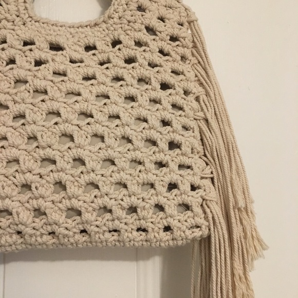 Who What Wear Mini Crochet Fringe Bag - Picture 3 of 5